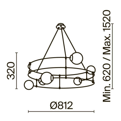 Подвесная люстра Maytoni Balance MOD317PL-06B