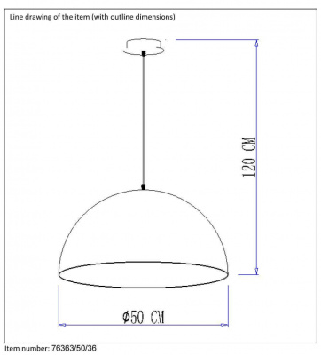 Подвесной светильник Lucide Mattie 76363/50/36