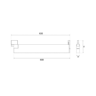 Трековый светодиодный светильник Elektrostandard X-Line черный матовый 28W 4200K LTB55 a052446