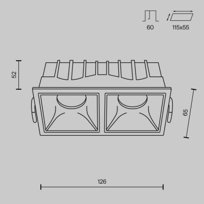 Встраиваемый светильник Maytoni Alfa LED DL043-02-10W3K-D-SQ-WB