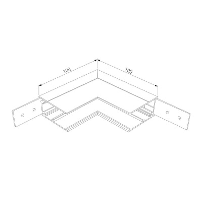 Коннектор угловой для накладного шинопровода Elektrostandard Slim Magnetic 85091/00 a061238