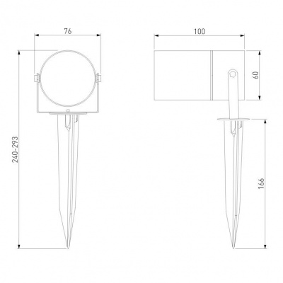 Ландшафтный светильник Elektrostandard Landscape/2 35146/S черный a057942