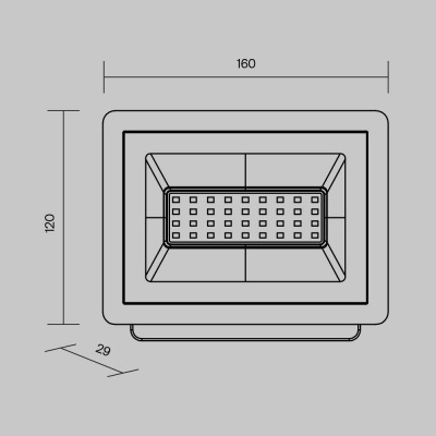 Прожектор светодиодный Maytoni Flood 30W 6500K FL001-L30B6K