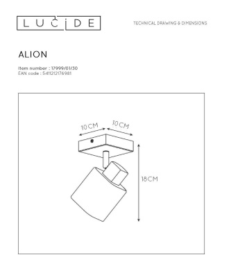 Спот Lucide Alion 17999/01/30