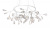 Подвесная светодиодная люстра Crystal Lux Evita SP45 D White/Transparent