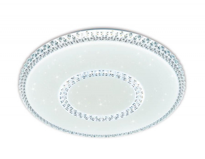 Потолочный светодиодный светильник Ambrella light Orbital Crystal F99 WH 96W D500