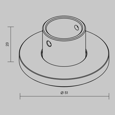 Основание напольное для круглого шинопровода Maytoni Technical Accessories for tracks Levity TRA184BC-R-11B