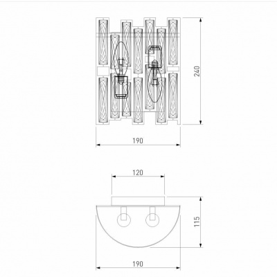 Настенный светильник Bogates Frammenti 352/2 Strotskis