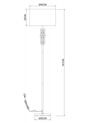 Торшер Arte Lamp Taygeta A4097PN-1CC