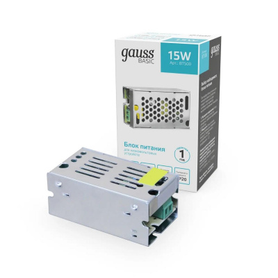 Блок питания Gauss 15W 12V IP20 BT500