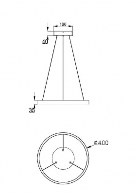 Подвесной светодиодный светильник Maytoni Rim MOD058PL-L22BK