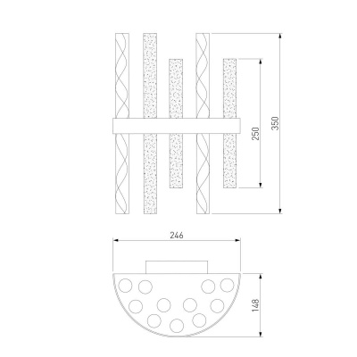 Настенный светильник Bogates Hollis 367/2 никель