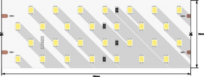 Светодиодная влагозащищенная лента DesignLed 26W/m 280LED/m 2835SMD теплый белый 2,5M 000533