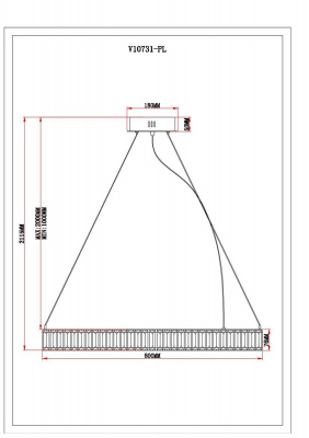 Подвесной светодионый светильник Moderli Asti V10731-PL
