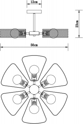 Потолочная люстра Arte Lamp Maasym A7044PL-6BK