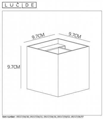 Настенный светильник Lucide Xio 09217/04/97