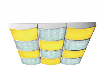 Потолочный светодиодный светильник Ambrella light Orbital Crystal Sand FS1520 WH/SD 288W D810*720