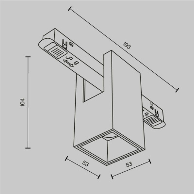 Трековый светодиодный светильник Maytoni Technical Magnetic Exility Alfa TR121-2-7W3K-BS