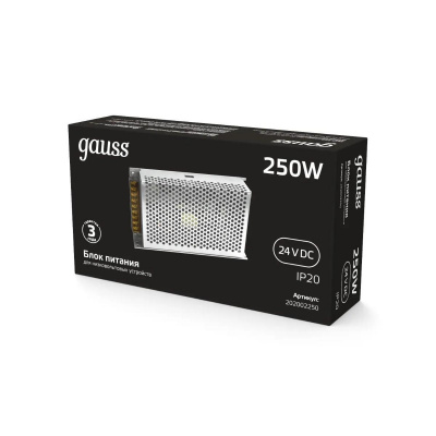 Блок питания Gauss 250W 24V IP20 202002250