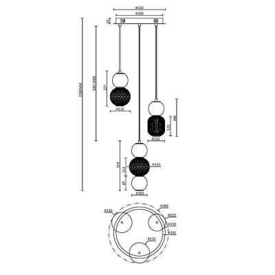 Подвесная светодиодная люстра Maytoni Drop MOD273PL-L33CH3K