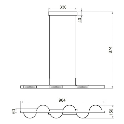 Подвесной светильник Vele Luce Drop VL7194P06