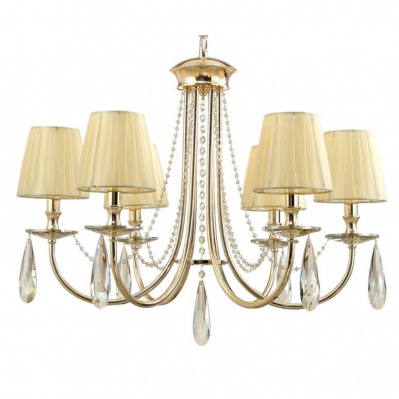 Подвесная люстра Crystal Lux Victoria SP6 Gold/Amber