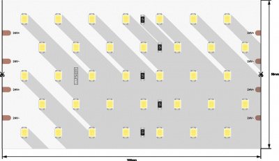 Светодиодная влагозащищенная лента DesignLed 31W/m 350LED/m 2835SMD нейтральный белый 2,5M 000594