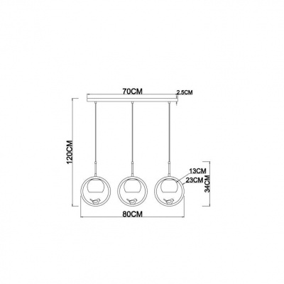 Подвесной светильник Arte Lamp Caprice A4182SP-3BR