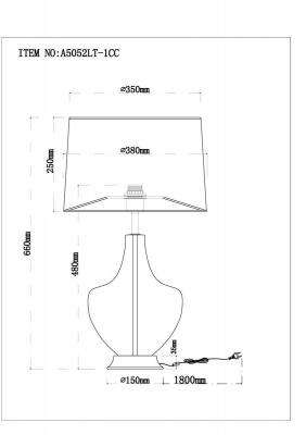 Настольная лампа Arte Lamp Sheratan A5052LT-1CC