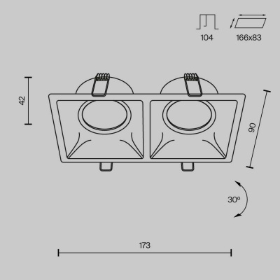 Встраиваемый светильник Maytoni Technical Dot DL029-2-02W