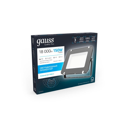 Прожектор светодиодный Gauss Qplus 150W 6500К 690511150