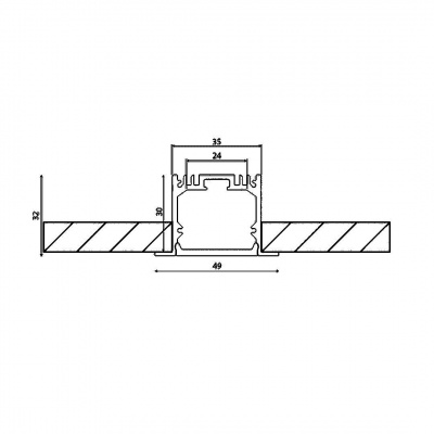 Профиль встраиваемый DesignLed LE.4932-W 003118