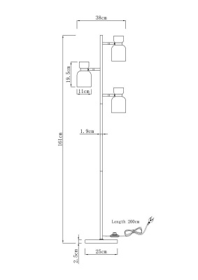 Торшер Moderli Hadley V11006-F