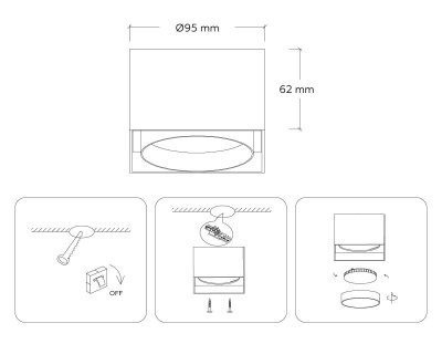 Накладной светильник Ambrella light Techno Spot GX Standard tech TN70866