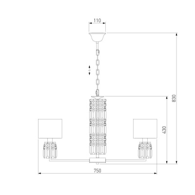 Подвесная люстра Eurosvet Zaffiro 10099/8 хром/прозрачный хрусталь Strotskis