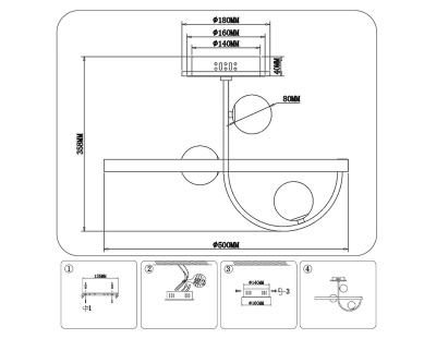 Потолочная светодиодная люстра Ambrella light Comfort LineTech FL66263