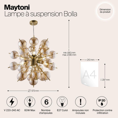 Подвесная люстра Maytoni Bolla MOD133PL-06BS