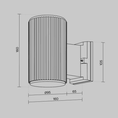 Настенный светильник Maytoni Rando O419WL-01GR