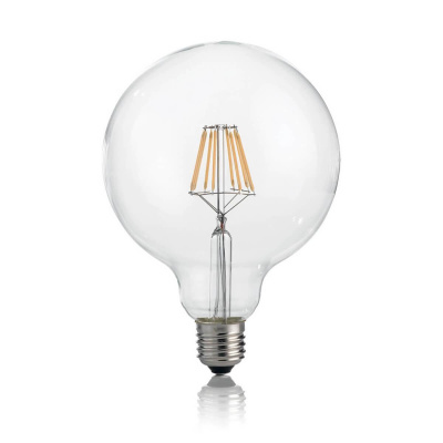 Лампа светодиодная филаментная Ideal Lux E27 8W 3000K шар прозрачная 101347