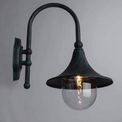 Уличный настенный светильник Arte Lamp Malaga A1082AL-1BG