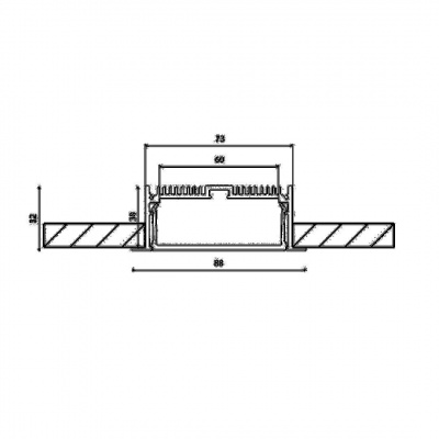 Профиль встраиваемый DesignLed LE.8832-W 003117