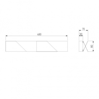 Настенный светодиодный светильник Elektrostandard Snip 40116/Led темно-серый a058287