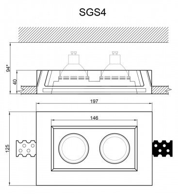 Встраиваемый светильник Artpole SGS4