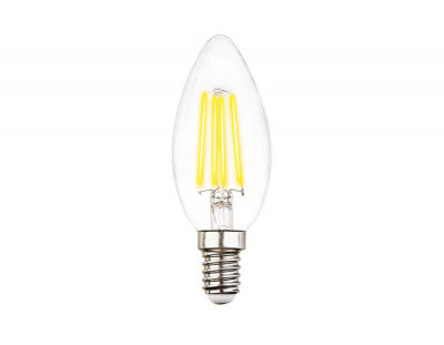 Лампа светодиодная филаментная Ambrella light E14 6W 3000K прозрачная 202114