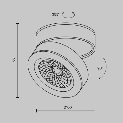 Потолочный светильник Maytoni Technical C022CL-12W3K-B-1