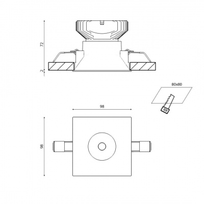 Корпус встраиваемого светильника SWG Combo-34-WH 004173