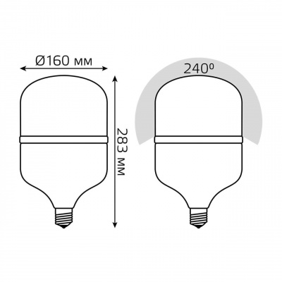 Лампа светодиодная Gauss E27 60W 6500K матовая 63236