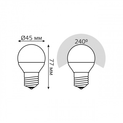 Лампа светодиодная Gauss E27 12W 3000K матовая 53212