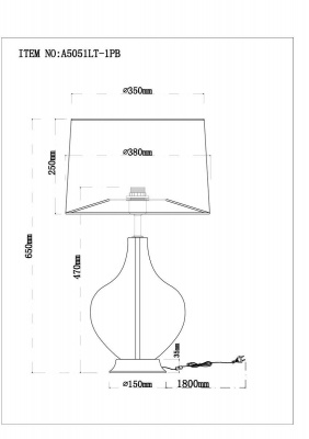 Настольная лампа Arte Lamp Saiph A5051LT-1PB