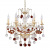 Подвесная люстра Crystal Lux FRUTA SP6 GOLD